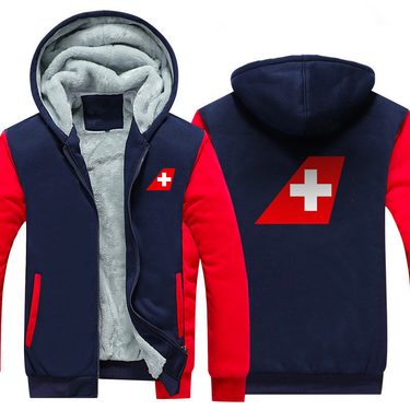 SWISS AIRLINES JACKETS FLEECE SWEATSHIRT 1